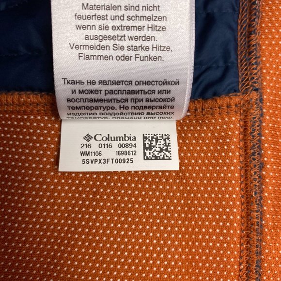 Columbia Blue and Orange Fleece Vest - Picture 5 of 12